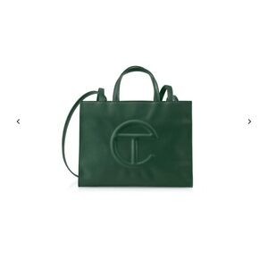 Telfar Dark Olive Green Medium Shopping Tote Bag